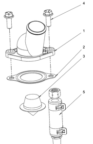 Engine Group - Thermostat Diagram and Parts List for 076160-05  Briggs and Stratton Generator